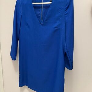 Blue V-Neck shift dress